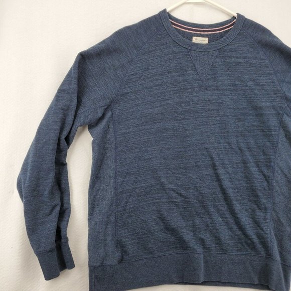 CHAMPION Sweater Men's L/S Crew Neck Tight Knit Pullover Blue Extra Large - Picture 4 of 12